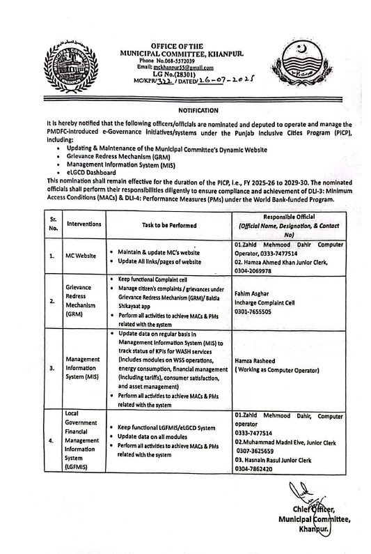 Notification_Focal Persons_E-goverance Initiatives  